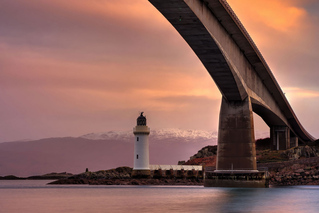 The Lighthouse Pink Dawn, Skye Bridge
