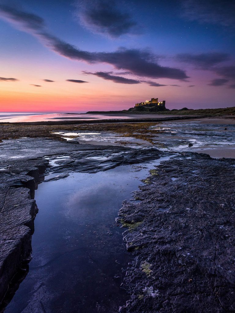 Starry Predawn-Bamburgh Castle